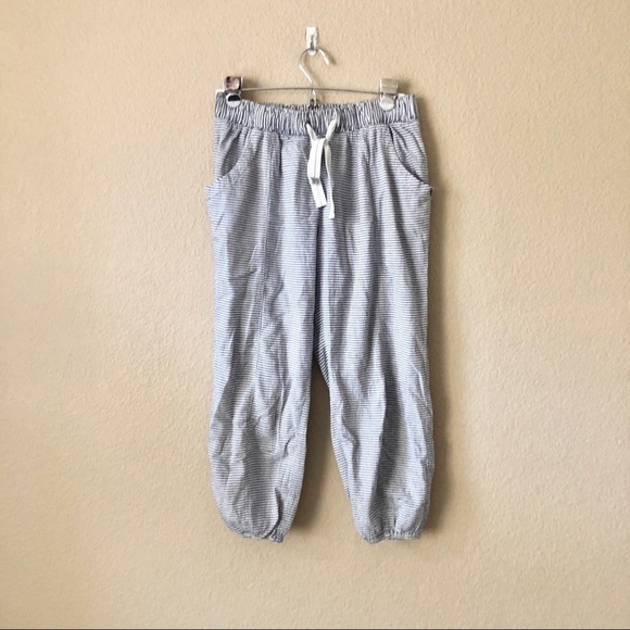 Treasure + Good striped cropped jogger pants - Picture 1 of 4